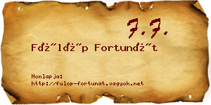 Fülöp Fortunát névjegykártya
